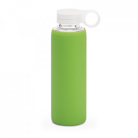DHABI. Borosilicate glass sports bottle 380 mL - Light green