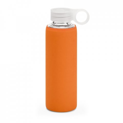 DHABI. Borosilicate glass sports bottle 380 mL - Orange