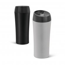 MONARDA. Bicchiere da viaggio in acciaio inox e PP 470 mL