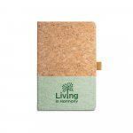 KLEE II. Bloc-notes A5 en li&egrave;ge et lin avec pages lign&eacute;es - Vert clair