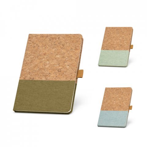 KLEE II. Bloc-notes A5 en li&egrave;ge et lin avec pages lign&eacute;es