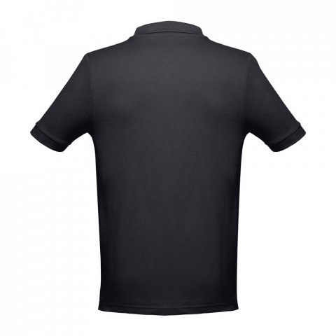 THC ADAM II. Polo para homem de manga curta em algod&atilde;o - Preto