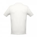 THC ADAM II. Polo para homem de manga curta em algod&atilde;o - Branco pastel