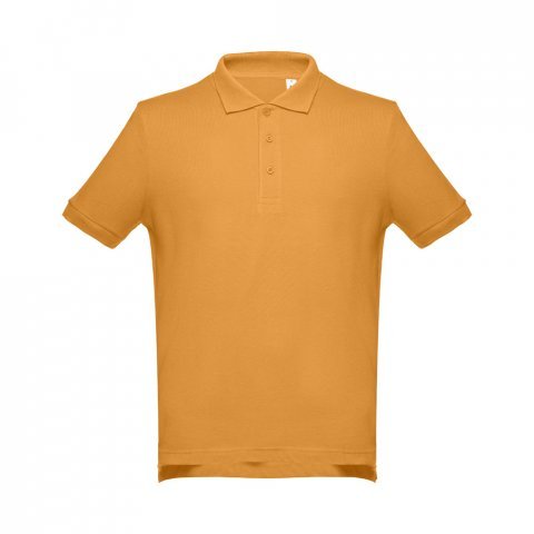 THC ADAM II. Polo para homem de manga curta em algod&atilde;o - Amarelo escuro