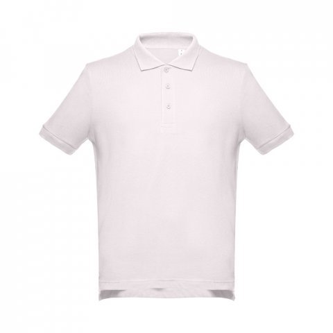 THC ADAM II. Polo para homem de manga curta em algod&atilde;o - Rosa pastel