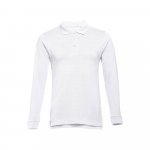 THC BERN WH II. Polo de manga comprida para homem em algod&atilde;o - Branco