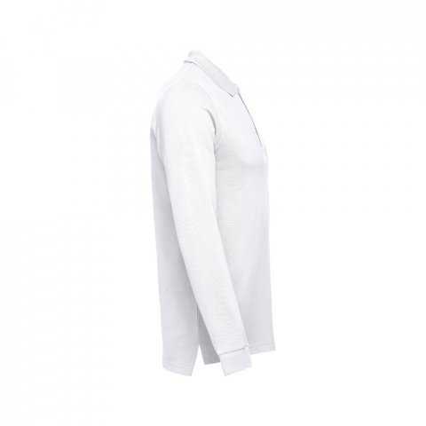 THC BERN WH II. Polo de manga comprida para homem em algod&atilde;o - Branco