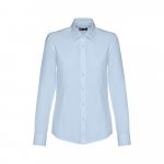 THC TOKYO WOMEN II. Lang&auml;rmeliges Oxford-Hemd f&uuml;r Frauen - Hellblau