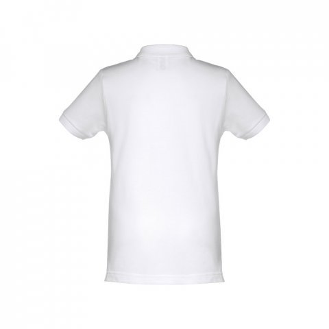 THC ADAM KIDS WH II. Dětsk&eacute; polo tričko s kr&aacute;tk&yacute;m ruk&aacute;vem (unisex). B&iacute;l&aacute; barva - B&iacute;l&aacute;