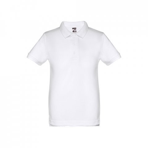 THC ADAM KIDS WH II. Dětsk&eacute; polo tričko s kr&aacute;tk&yacute;m ruk&aacute;vem (unisex). B&iacute;l&aacute; barva