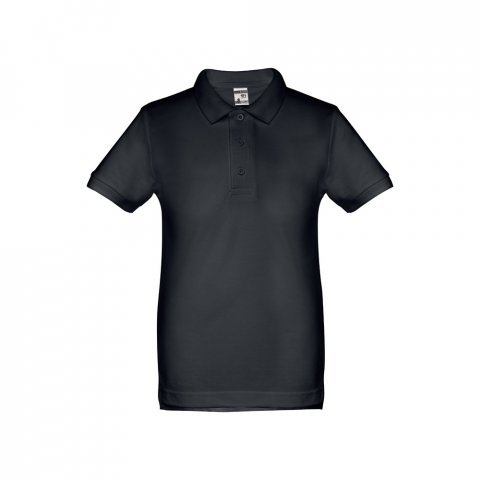 THC ADAM KIDS II. Polo para crian&ccedil;a (unissexo) de manga curta em algod&atilde;o - Azul Eclipse