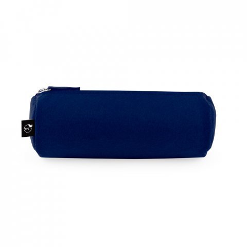 NOMAD. Multi-purpose case in recycled felt (100% rPET) with ruler, pencils, rubber and sharpener - Blue