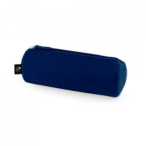 NOMAD. Multi-purpose case in recycled felt (100% rPET) with ruler, pencils, rubber and sharpener - Blue