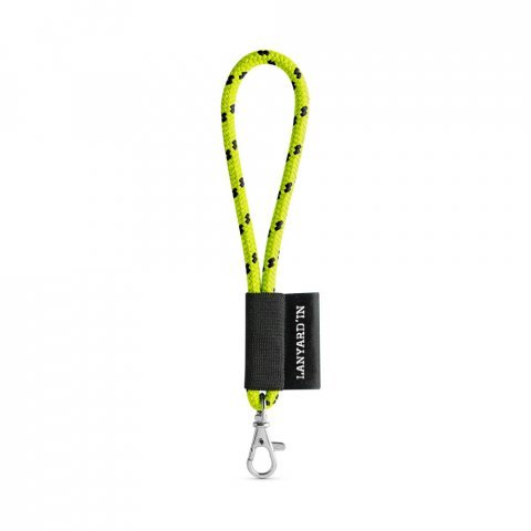 SET Lanyard NAUTIC Short (&Oslash; 5 mm) with Hook Trigger Snap 9 mm - Neon Yellow