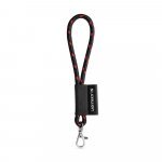 SET Lanyard NAUTIC Short (&Oslash; 5 mm) with Hook Trigger Snap 9 mm - Black/Red