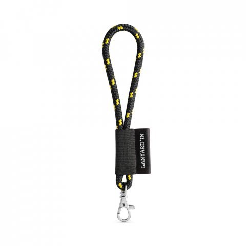 SET Lanyard NAUTIC Short (&Oslash; 5 mm) with Hook Trigger Snap 9 mm - Black/Yellow