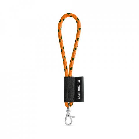 SET Lanyard NAUTIC Short (&Oslash; 5 mm) with Hook Trigger Snap 9 mm - Hexachrome green/Orange