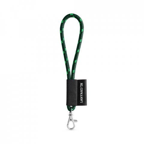 SET Lanyard NAUTIC Short (&Oslash; 5 mm) with Hook Trigger Snap 9 mm - Dark Green/Light Green