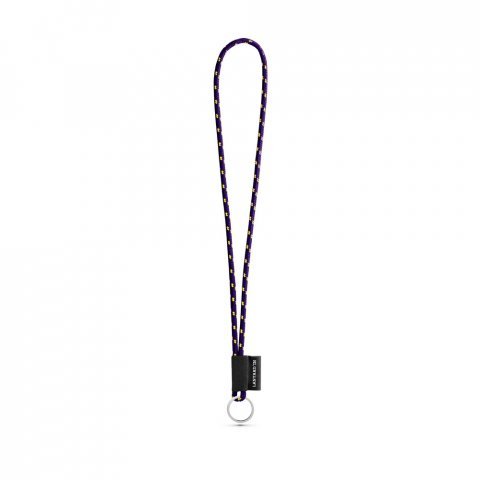 SET Lanyard NAUTIC Long (&Oslash; 5 mm) with ring &Oslash; 32 mm - Purple/Yellow