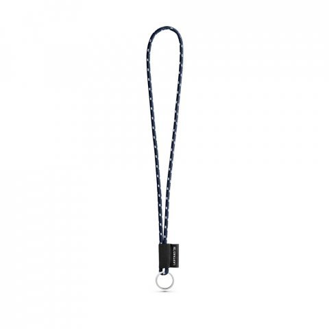 SET Lanyard NAUTIC Long (&Oslash; 5 mm) with ring &Oslash; 32 mm - White/Navy blue