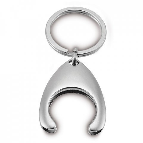 23087. Keyring - Satin silver