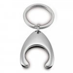 23087. Keyring - Satin silver