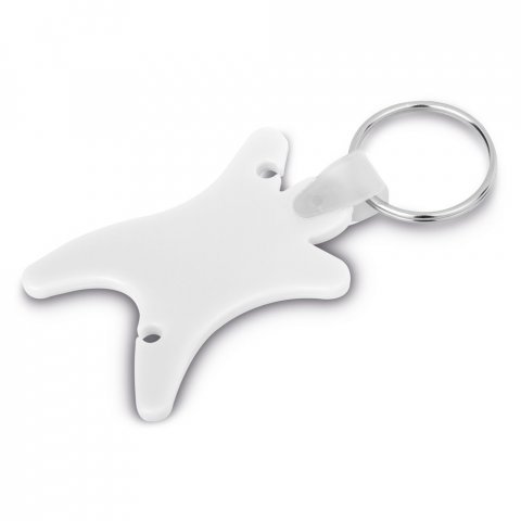 23189. Keyring with headphone organiser - White