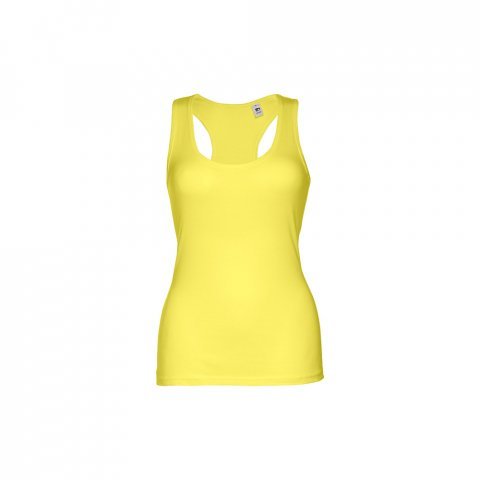 THC TIRANA. D&aacute;msk&eacute; bavlněn&eacute; tričko bez ruk&aacute;vů - Limetkově žlut&aacute;