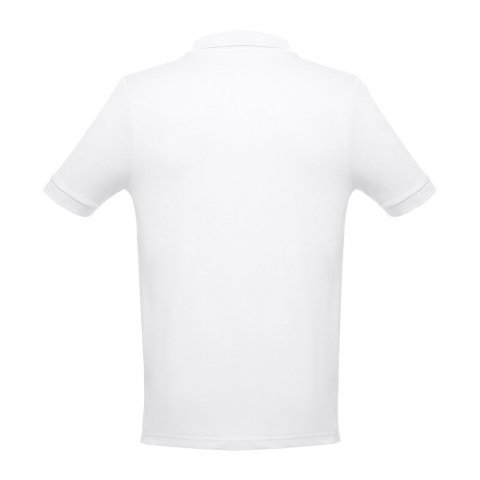 THC ADAM WH. Polo &agrave; manches courtes en coton pour hommes. Couleur blanche - Blanc