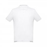 THC ADAM WH. Polo &agrave; manches courtes en coton pour hommes. Couleur blanche - Blanc