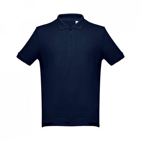 THC ADAM. Men's short-sleeved cotton polo shirt - Blue