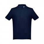 THC ADAM. Men's short-sleeved cotton polo shirt - Blue