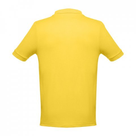 THC ADAM. Men's short-sleeved cotton polo shirt - Yellow