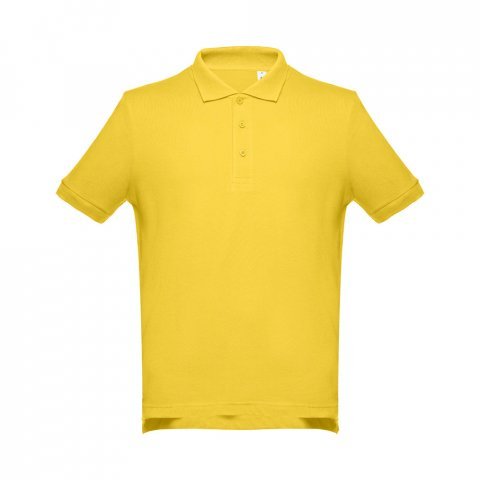 THC ADAM. Men's short-sleeved cotton polo shirt - Yellow