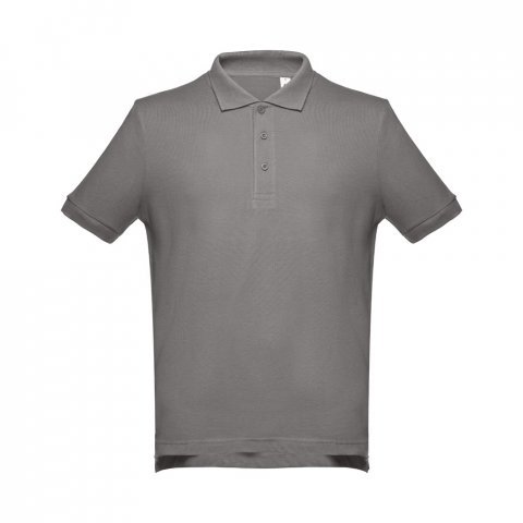 THC ADAM. Men's short-sleeved cotton polo shirt - Grey