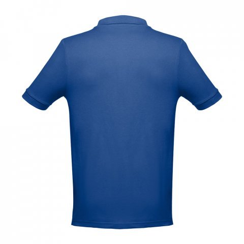 THC ADAM. Men's short-sleeved cotton polo shirt - Royal blue