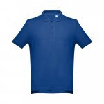 THC ADAM. Men's short-sleeved cotton polo shirt - Royal blue