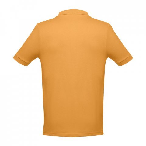 THC ADAM. Men's short-sleeved cotton polo shirt - Dark yellow
