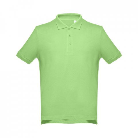 THC ADAM. Men's short-sleeved cotton polo shirt - Light green