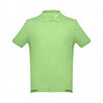 THC ADAM. Men's short-sleeved cotton polo shirt - Light green