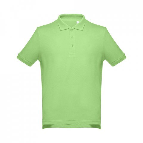 THC ADAM. Men's short-sleeved cotton polo shirt - Light green