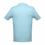 THC ADAM. Men's short-sleeved cotton polo shirt - Light blue