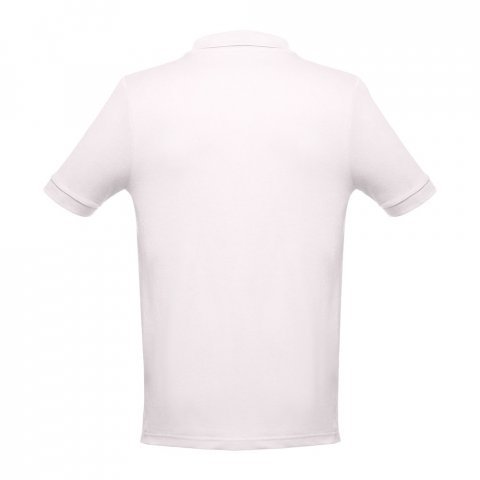 THC ADAM. Men's short-sleeved cotton polo shirt - Pastel pink