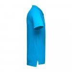 THC ADAM. Men's short-sleeved cotton polo shirt - Acqua blue