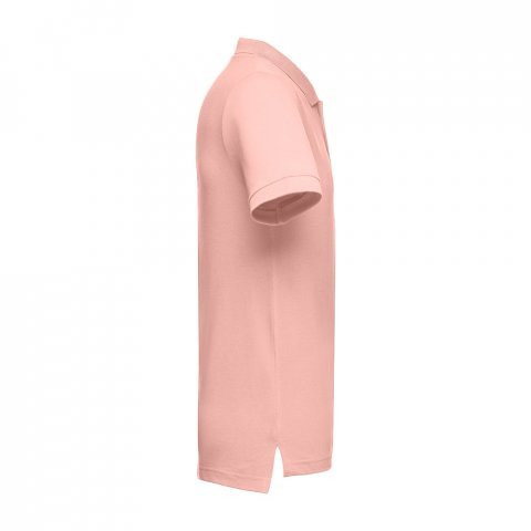 THC ADAM. Men's short-sleeved cotton polo shirt - Salmon