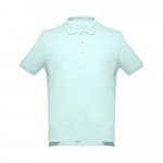 THC ADAM. Men's short-sleeved cotton polo shirt - Mint green 