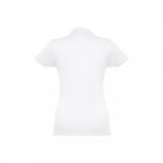 THC EVE WH. Short-sleeved fitted polo for women in 100% cotton - White