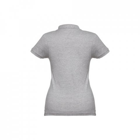 THC EVE. Damen Poloshirt - Hellgrau melliert