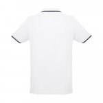 THC ROME WH. Polo en coton bicolore pour homme. Couleur blanche - Blanc