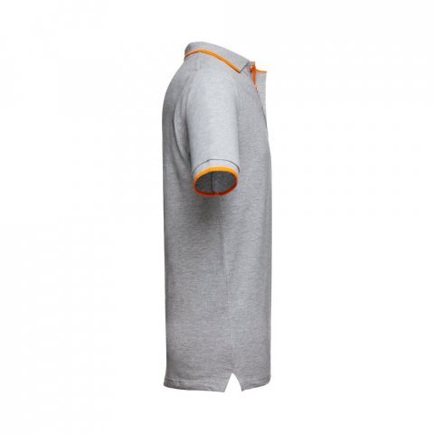 THC ROME. P&aacute;nsk&eacute; dvoubarevn&eacute; bavlněn&eacute; polo tričko - Světle &scaron;ed&aacute;